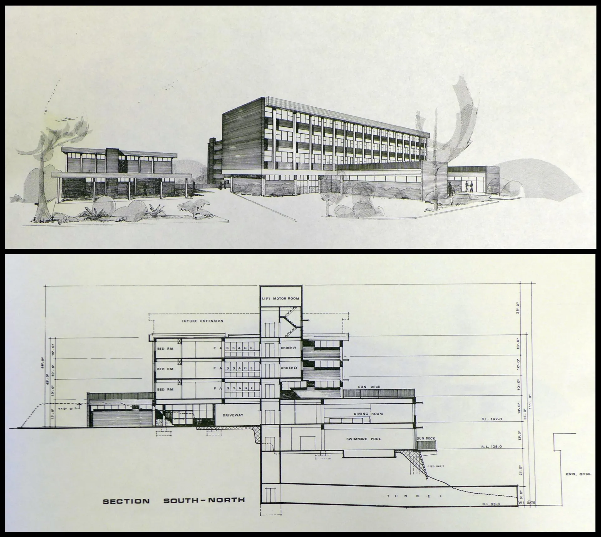 043. kingshome1970s pperspective and section